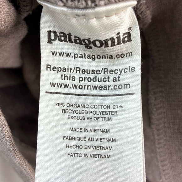 Patagonia light brown Women's Organic Cotton Quilt Crewneck sweatshirt size Med - Picture 7 of 9